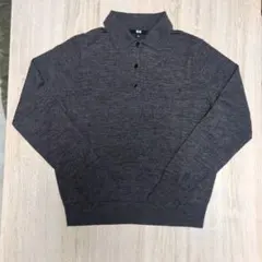 ユニクロ メリノニットポロセーター Lサイズ