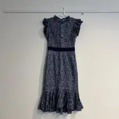 エイミーイストワール　ノースリーブマーメイドレースワンピース　ブルー