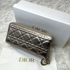 極美品✨️ Dior レディディオール カナージュ キルティング ラウンド