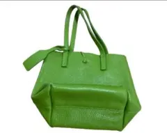 最終値下げ　イタリア製　レザー　革　ハンドバッグ　グリーン