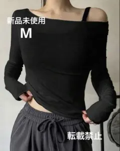 新品未使用　バレエ　薄手　シースルー　トップス　M ブラック　黒