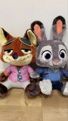 最安値！ズートピア2 スーパーラージぬいぐるみ　ニック　ジュディ