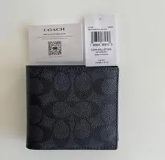 ほぼ新品未使用　定価49,500円　COACH コイン財布 チャコール/ブラック
