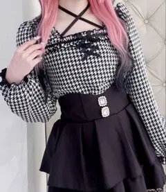 MARS フリルリボンテレコトップス　グレー