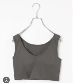 【GLOBAL WORK】 チャコールグレー ノースリーブ ヨガウェア Mサイズ