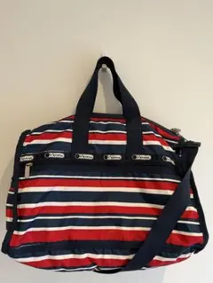 美品❣️レスポートサック❣️ボストンバッグ 赤白青ストライプ