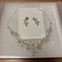 LM016 ANVAN WEDDING 花 ネックレス イヤリングセット