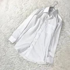 ディンケル　長袖ワイシャツ　ビジネスシャツ　ホワイト　S　無地　2624