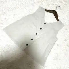 Lutique ルティーク ベージュ ナチュラル リネン混 ボタン付き【L】