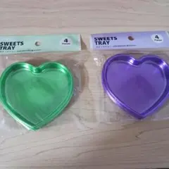 セリア　ハート型スイーツトレー