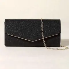 【新品】ブラック　ゴールド　クラッチバッグ　ショルダーバッグ　パーティーバッグ