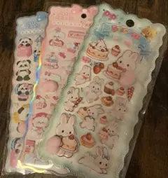 O*★様 ぷっくり　ぷにぷに　動物　アニマル　おしりシール　3枚