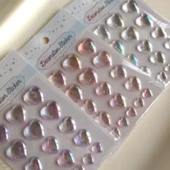 新品未開封　ハート型デコレーションシール　3点セット セリア　ダイソー