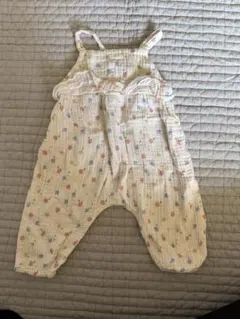 花柄コットンロンパース