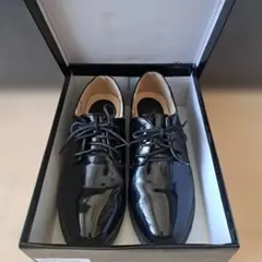 フォーマルシューズ エナメルローファー黒 23~23.5cm