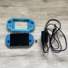 PS Vita PCH-2000本体 ブルー 充電ケーブル・16GB専用メモリ付