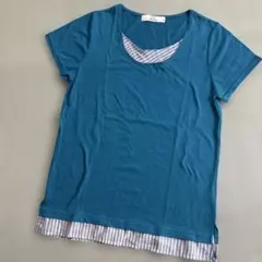 ikka M ターコイズ ラウンドネックTシャツのサムネイル