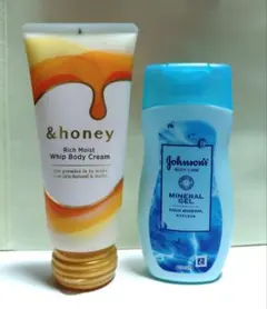 &honey リッチモイストボディクリーム & ジョンソン ミネラルジェル