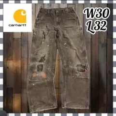 カーハート ダブルニー ダック生地 Carhartt ブラウン パンツ フェード