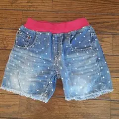 110 JUNK STORE 水玉デニムハーフパンツ