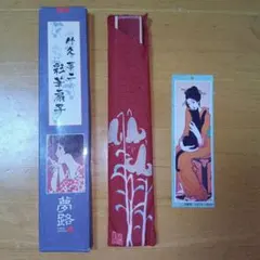 竹久夢二　彩華扇子　夢路　扇子袋付き