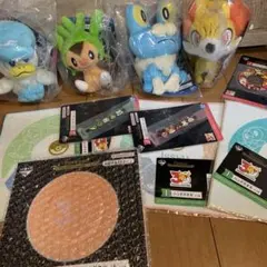 カントー御三家ぬいぐるみ セット ポケモン一番くじ B賞記念プレート