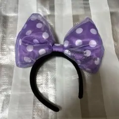 ミニーマウス 水玉模様カチューシャ