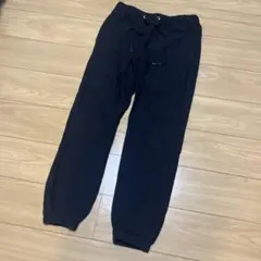 黒 ジョガーパンツ ウエスト調整可能
