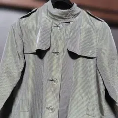 アニエスｂストライプ トレンチコート ウエストベルト付き