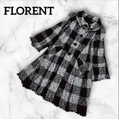 FLORENT（フローレント） ブロックチェック　モヘア混　Aラインコートのサムネイル