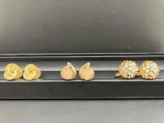 レトロ　イヤリングセット 3点　メッキ製品