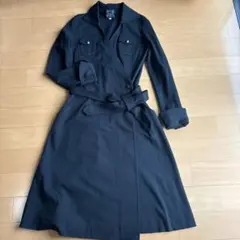 ブラックカシュクールタイプワンピース