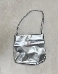 メタリックシルバー ハンドバッグ