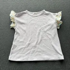 ペアマノン　120 ワッフル　花柄　フリル　カットソー　トップス　女の子