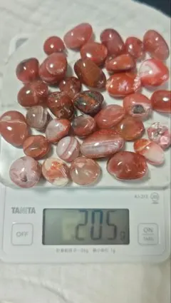 天然石 カーネリアン タンブル 205g