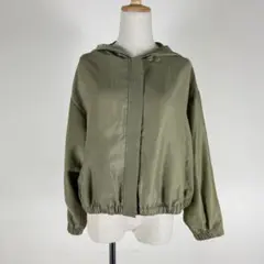 【GU】ジップアップパーカー　シアーブルゾン　Sサイズのサムネイル
