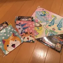 【妖怪ウォッチ】一番くじハンドタオル1枚&巾着2枚セット