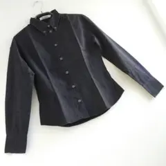 ◆15 レア 当時物 Burberry バーバリー ブルーレーベル シャツ 黒