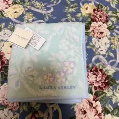 ロ―ラアシュレイ　花柄タオルハンカチ