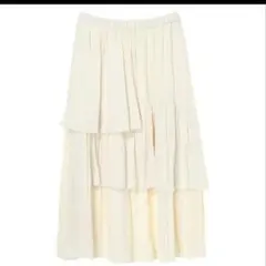 AMERICAN HOLICワッシャーサテン ティアードスカートアイボリー M春