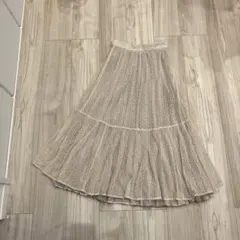 Mystradaマイストラーダレースとピンクベージュプリーツスカートリバーシブル