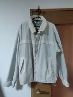 コットンブルゾン　白　短丈　古着