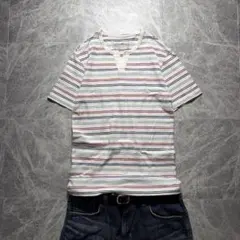00s Eddie Bauer striped key neck grunge