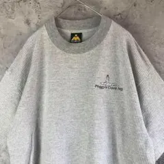 A2627古着　Tシャツ グレー　ワンポイント　USA製