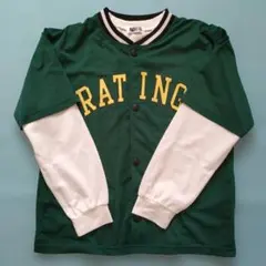 RATING メッシュ グリーン半袖と白長袖Tシャツセット