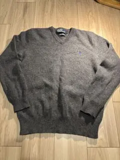 Polo by Ralph Lauren グレー Vネック セーター L