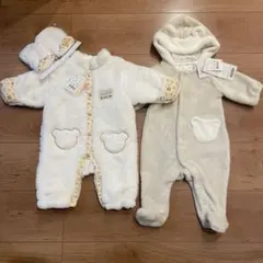 新品 新生児 カバーオール 50 60 ベビー アウター もこもこ 冬 春
