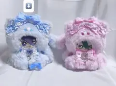 着ぐるみ ぬい服 ハンドメイド おすわりぬい服 推し活 水色 d146