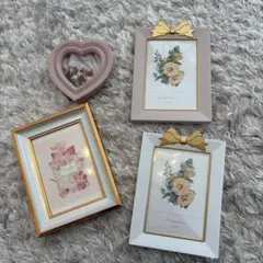 写真立て フォトフレーム 4点まとめ売り ピンク ゴールド インテリア