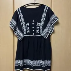 Via Faburrica ヴィアファブリカ チュニック M フリル 七分袖 - メルカリ